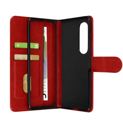 Avizar, Folio Etui Galaxy Z Fold 3 Chesterfield Lederoptik, Rot