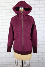 Lululemon Scuba Zip Hoodie Womens 4 Rasberry Star Pixel Bordeaux