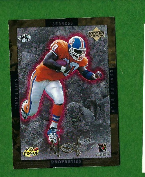 1996 Upper Deck Terrell Davis Rodney Hampton Hot Properties Gold #HT-12