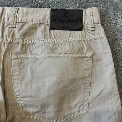 CANALI 1934 Mens Regular Fit Chino Pants  Cotton Stretch  Size 38  Made In Italy
