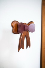 Vintage Wooden Bow 3D Wall Decor Cottagecore Country Farmhouse