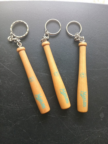 LOT 12 1992 Florida Marlins BASEBALL BAT WOOD KEY KEYCHAIN WHOLESALE USA NEW - Picture 1 of 7