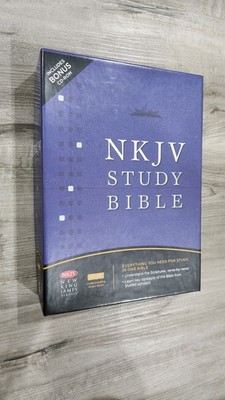 NEW In-Box NKJV Study Bible Second Edition Black with ''To-From'' Page $70 MSRP!