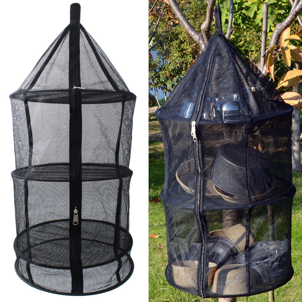 Herb Dryer Bags Buds Drying Foldable Clothes Net Outdoor Rack Mesh Hanging