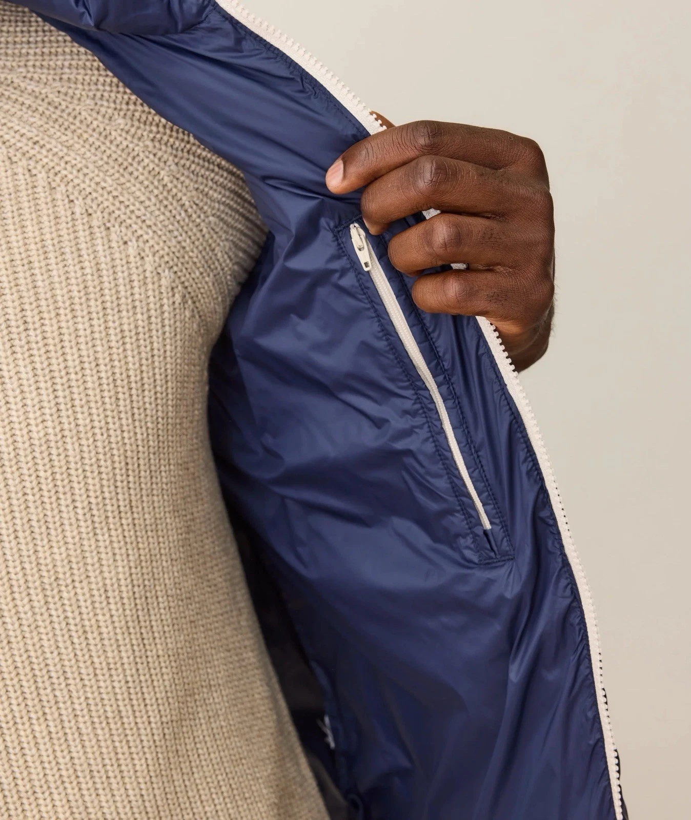 Marine Layer Bode Puffer Vest Men’s XL Navy $200 MSRP image 7