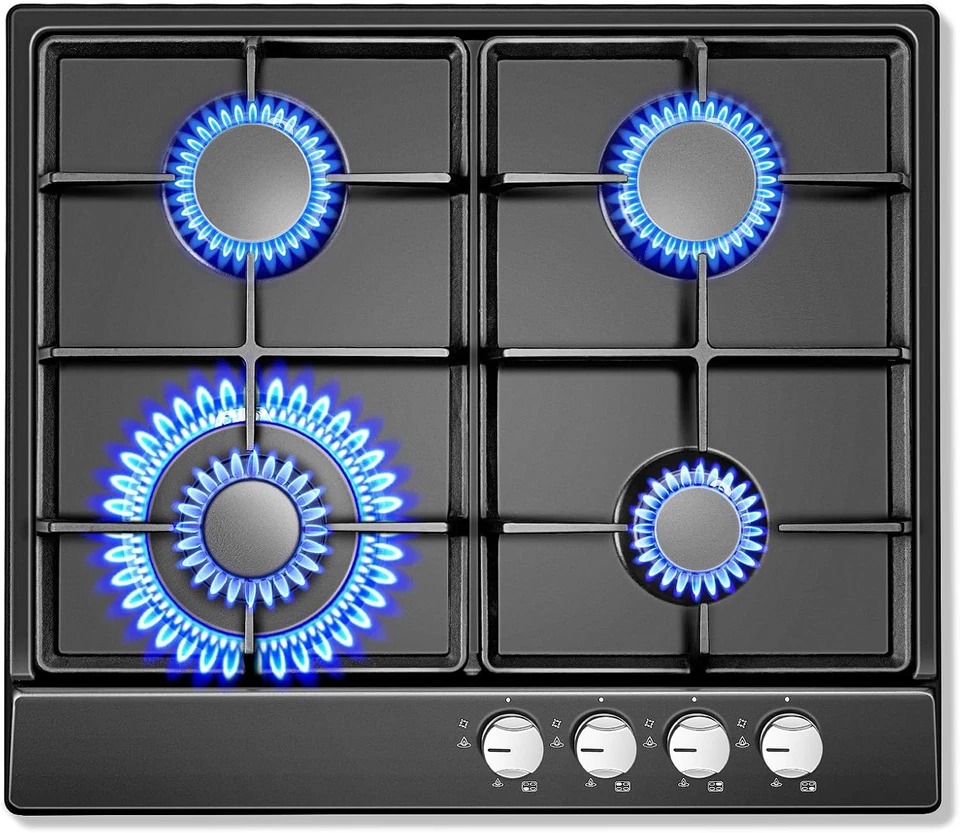 Piano Cottura 5 Fuochi, Piano Cottura 68Cm Con Protezione Automatica Della Fiamm - Immagine 2 di 4