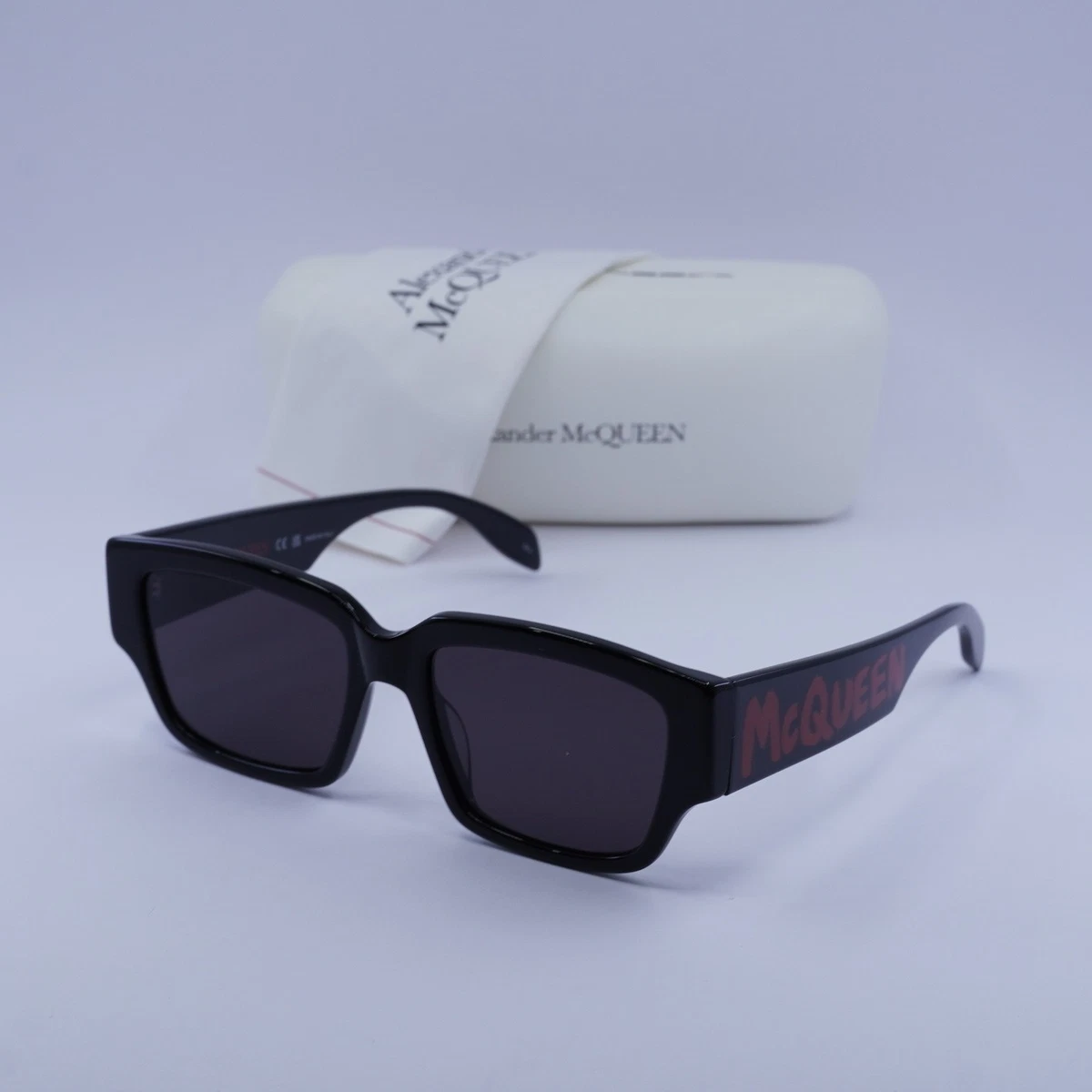 NWT McQ Alexander McQueen MQ0011S women’s sunglasses in grey/white Amazon.com: Alexander McQueen McQ MQ0075S-001 Silver Cateye  main image 3