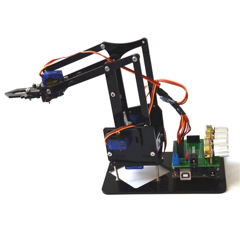 DIY Acrylic Robot Arm Robot Claw for Kit 4DOF Toys Mechanical Grab Manipulator f