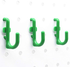 Pegboard Hooks Kit Pegboard J Hook Assortment Green Peg Hooks 100, Green