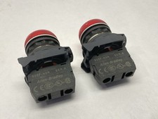 Allen Bradley 800FP-P4PN5R Pilot Indicator Light Red 25mA 120V LOT OF 2