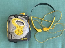 Vintage Sony Walkman WM-FS221 MDR-W014 Headphones