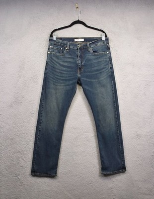 Levis Signature Jeans Mens 34x30 Blue Straight Medium Wash Denim Stretch Classic