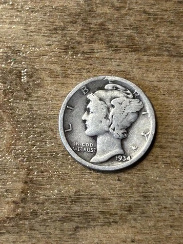 1934 Mercury Dime VG