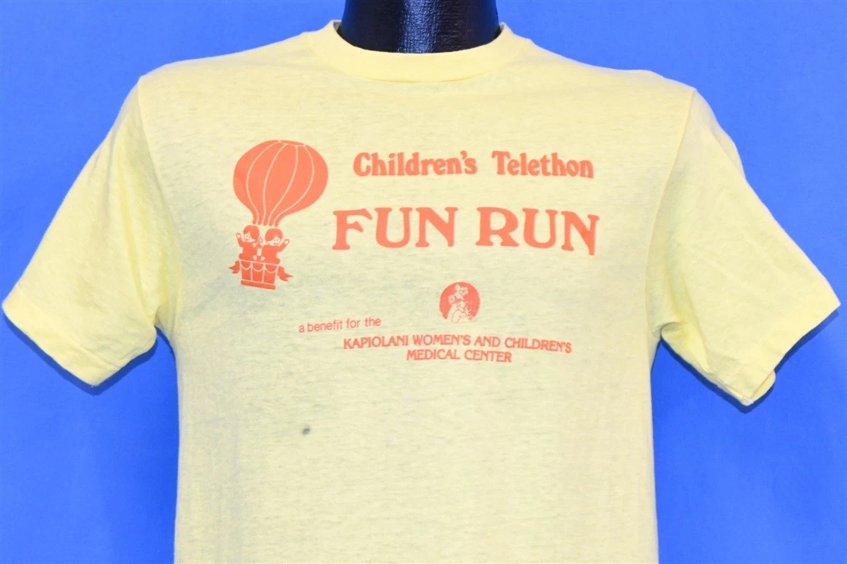 vintage 80s CHILDRENS TELETHON FUN RUN KAPIOLANI MEDICAL CENTER t-shirt MEDIUM M
