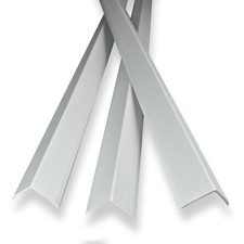 3 Pcs 49" Wall Corner Protector Trim, White Wood Grain Edge Strip for Door an...