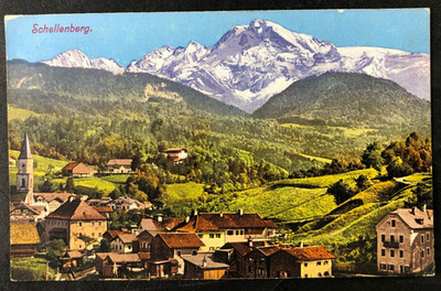 AK - Schellenberg bei Berchtesgaden - color. Postkarte gel. 1915
