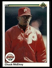 Chuck McElroy *ROOKIE CARD* (RC) 1990 Upper Deck #706. rookie card picture