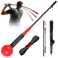 Golf Swing Trainer Aid with Arm Band, 40 Inch Golf Warm-Up Stick for Rhythm