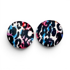 Watercolor Leopard Neoprene Car Coasters