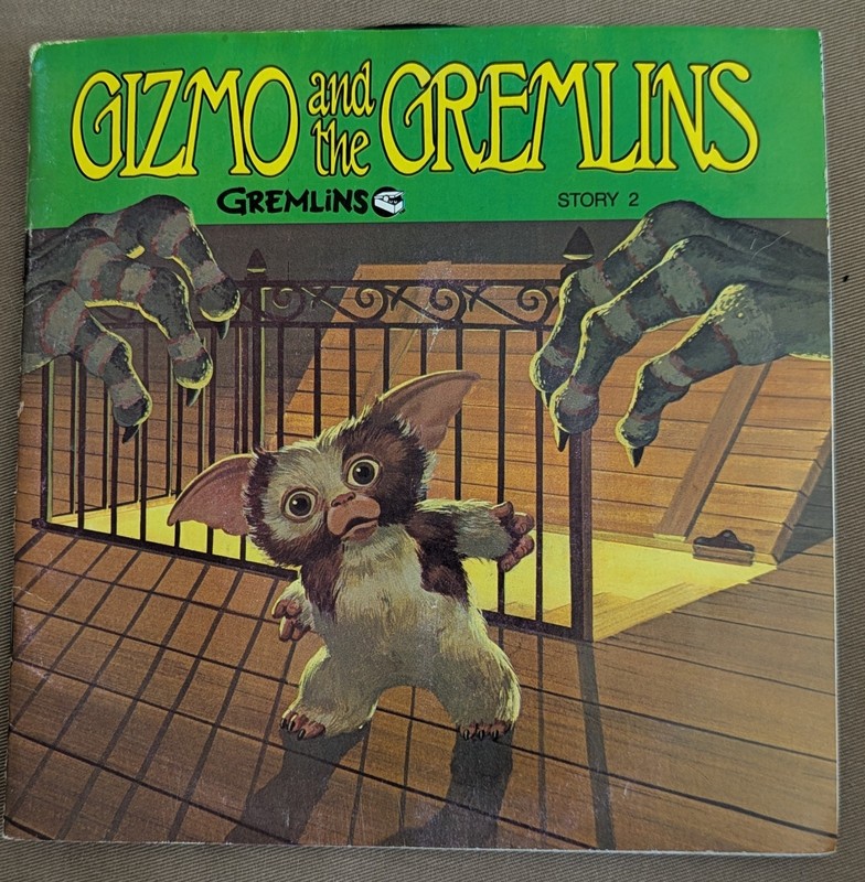 Gremlins Story 2 Gizmo and The Gremlins Story Book Record Read Along 33 1/3 rpm