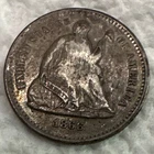 1866 S Seated Liberty Half Dime- San Francisco, VG/Fine Details