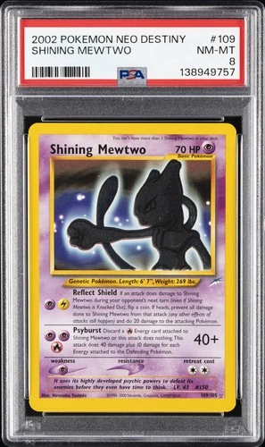 2002 POKEMON NEO DESTINY #109 SHINING MEWTWO PSA 8