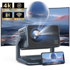 Cshidworld Projector, Native 1080p with 4K Support, 10000 Lumens LED, Dual Band