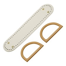 Bag Bases for Crochet 10.2" x 2.7" Oval Bag Bottom Shaper with Handle White