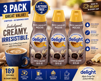 International Delight White Chocolate Mocha Coffee Creamer   32 fl oz, 3 Pack