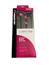 NIB NEW Monster Neon Pink Clarity HD High Definition In Ear Buds Headphones