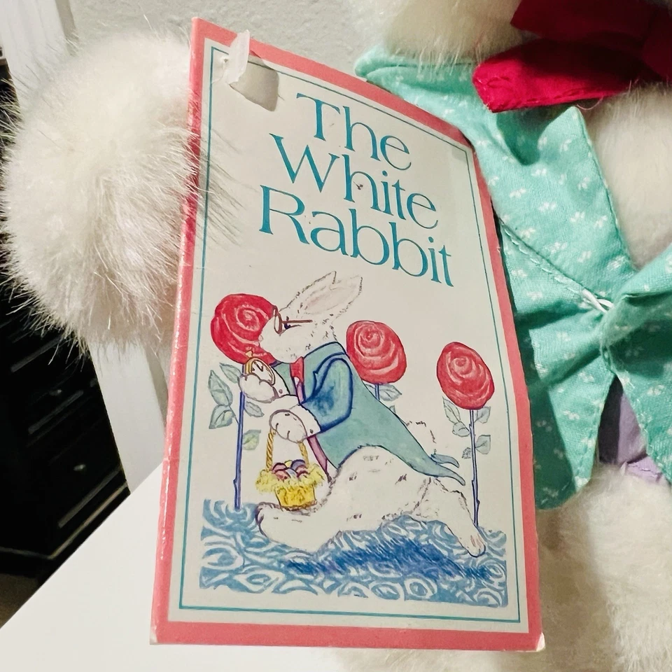 Vintage 1991 The White Rabbit Alice in Wonderland TARGET Plush 16" With Tag - Image 4 of 4