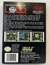 Adventures of Lolo Nintendo NES No Manual Tested -- S2G --