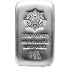 Glines and Rhodes 5 oz Silver .999 Cast Bar 77.17 per troy oz