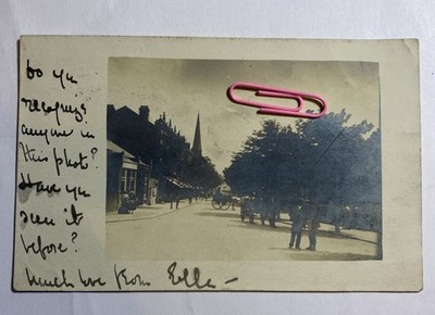 Northenden Road, Sale, Cheshire. Animierte Straßenansicht, Pfarrkirche. 1904 ? RPPC