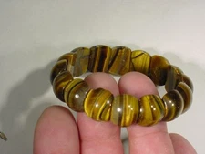 BUTW Expandable Golden tiger eye bracelet lapidary 5453C