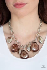 Paparazzi: Looking Glass Glamorous - Brown Necklace