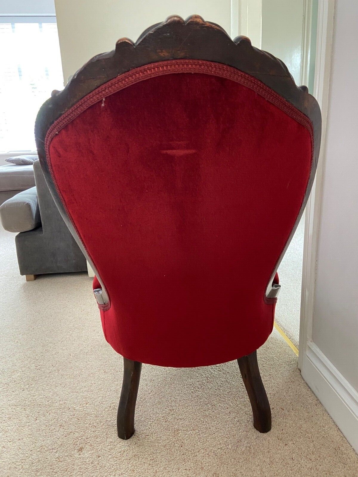 Victorian Mahogany Spoon Back Ladies Nursing Chair eBay