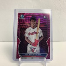2023 Bowman Chrome Fuchsia Pink Vapor #BCP228 Welbyn Francisca RC 103/199 1st RC