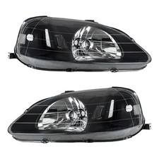 Black Headlights Assembly Replacement For Honda Civic 1999-2000 2pcs Black Headlights Assembly Replacement For Honda Civic 1999-2000 2pcs