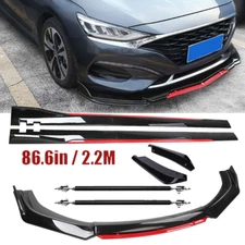 Front Bumper Lip Spoiler Splitter Body Side Skirt Glossy For Hyundai Elantra