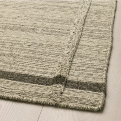 IKEA HÖJET ラグ 133x195cm Ikea wool HÖJET Rug, flatwoven, handmade beige, 133x195 cm | eBay UK