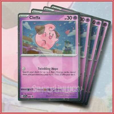 Pokemon TCG: Cleffa 095 Rare Set of 4 Scarlet & Violet SVP