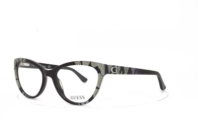 GUESS EYEGLASSES Black Frame 52-17-135 2554 001 New Authentic