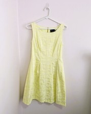 Just Taylor Yellow Lace Over Sheath Dress Women's Size 4 Spring Summer