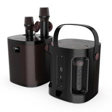 Karaoke Machine, Portable Bluetooth Speaker with Hidden 2 Wireless Microphone...