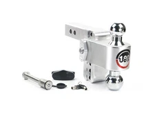 Weigh Safe for 180 Hitch - Drop Hitch w/Chrome Combo Ball - 4" Drop for 2" Shank