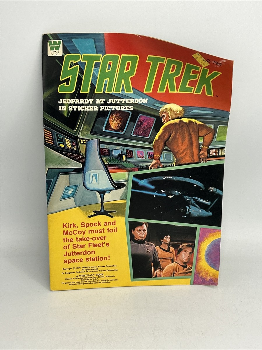 1979 STAR TREK JEOPARDY AT JUTTERDON STICKER BOOK UNUSED