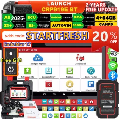 LAUNCH CRP919E BT PRO Elite Car Bidirectional Diagnostic Scanner Tool Key Coding