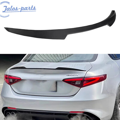 For 2015-2024 Alfa Romeo Giulia Gloss Black Rear Trunk Lid Spoiler Wing Lip