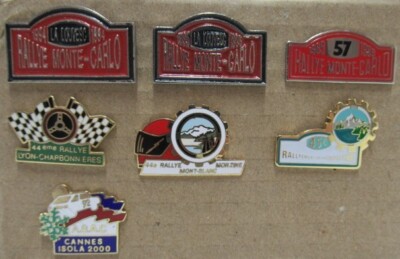 KONVOLUT 7 VERSCHIEDENE RALLYE PINS - SPORTWAGEN